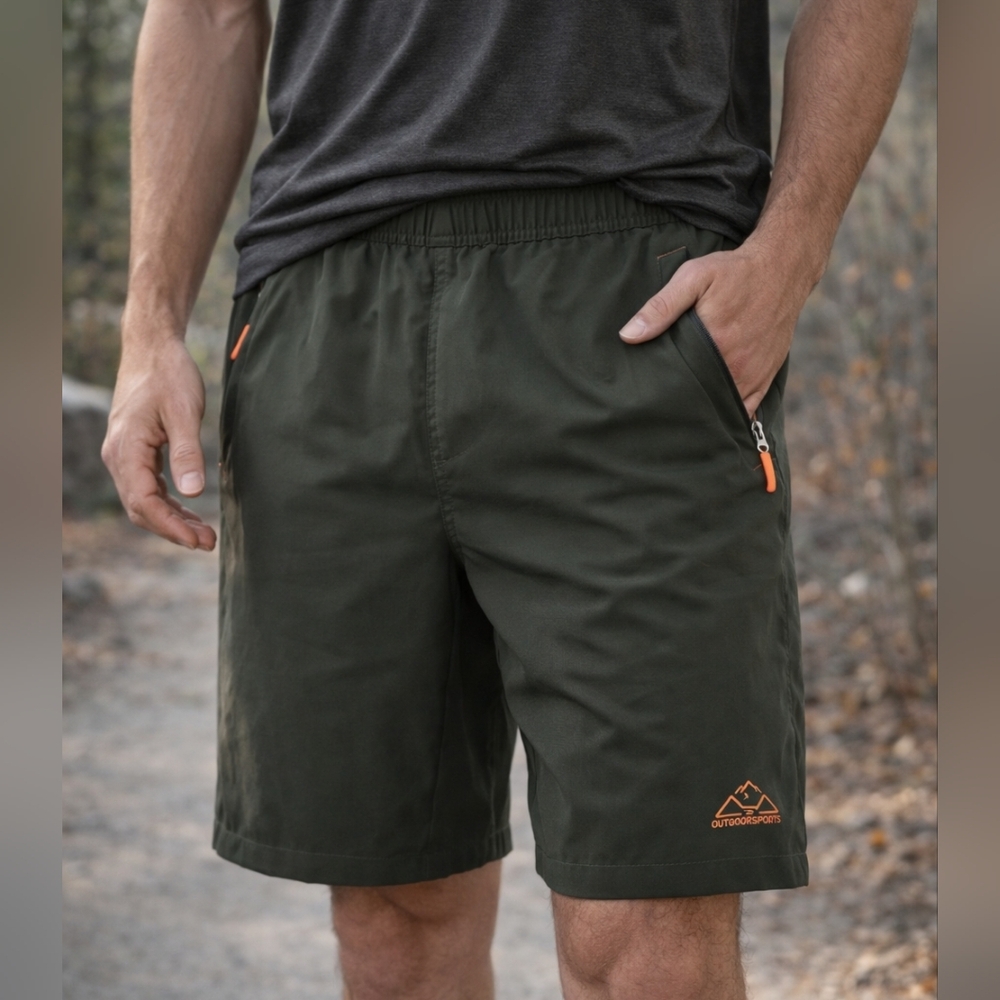 Outdoorsports Men’s XL Athletic Shorts Green Stretch Quick Dry  Shorts